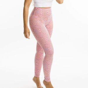 Zyia 6084 pink Mojave light n tight hi-rise 28" size 6-8 NWT